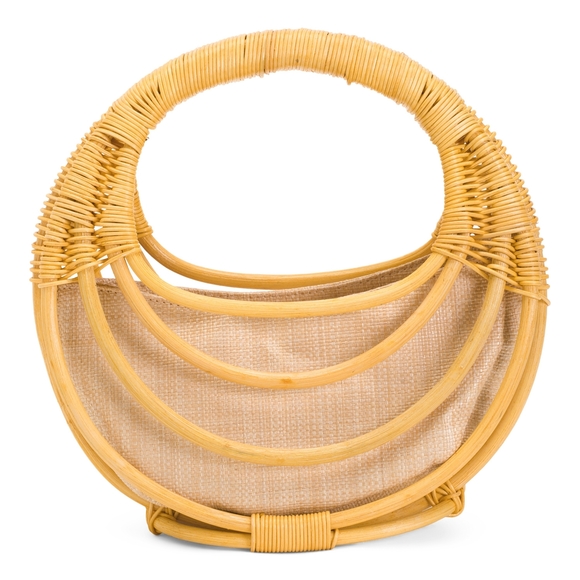 Antik Kraft Handbags - Antik Kraft Yellow Woven Tote Handbag